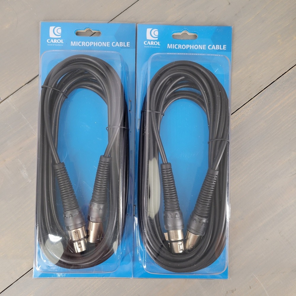 CAROL XLR Female to Male Microphone Cable 1090072 19FT x2
